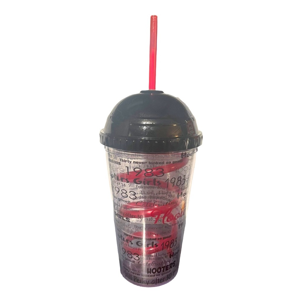 Hooters 30th Anniversary Plastic Drink Tumbler EUC